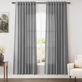 Nanspring Dark Grey Semi Sheer Curtains 72 Inches Long 2 Panels Set by Nanspring