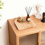 2 Pcs Natural Wood Arch Decor, Serving Boards and Boho Shelf Decor