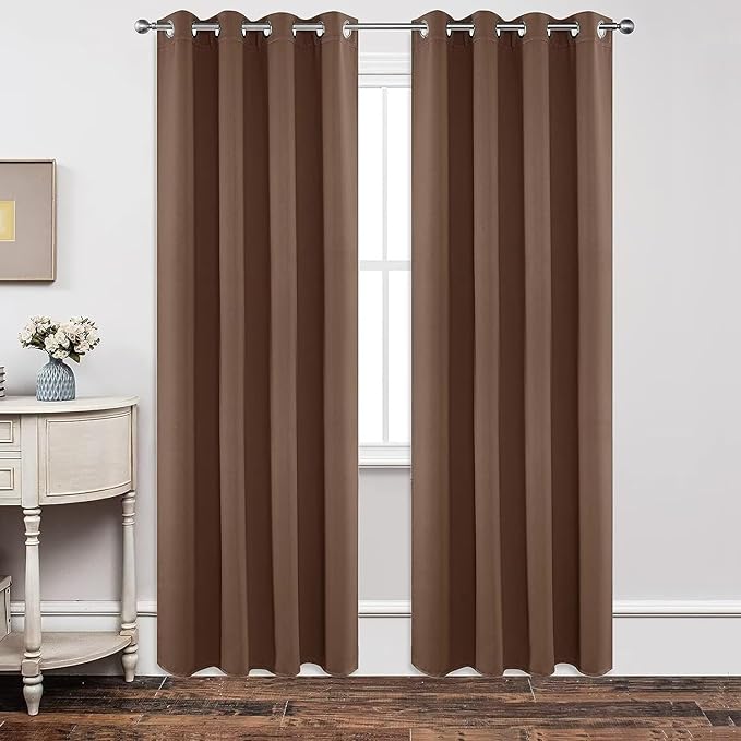 Joydeco Blackout Curtains 72 inches Long 2 Panels Set, Thermal Insulated Long by JOYDECO