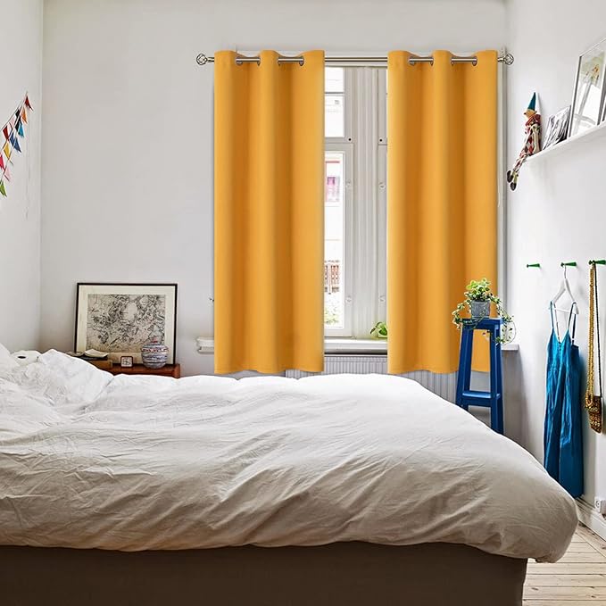 BGment Room Darkening Curtains 63 Inches Long - Image 2