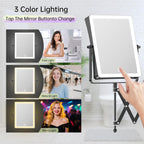 FASCINATE 8.7" 5000mAh Rechargeable Wall Mounted Makeup Mirror (Black)