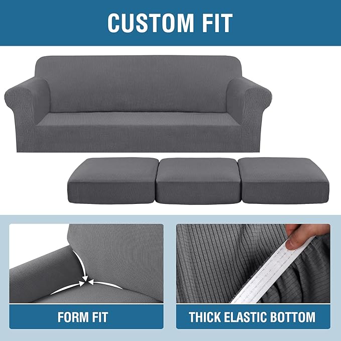 H.VERSAILTEX 4 Piece Stretch Sofa Covers - Image 4