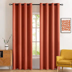 MIULEE Room Darkening Curtains Thermal Insulated Rust Terracotta Drapes Window by MIULEE