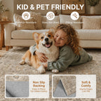 8x10 Area Rug Vintage Washable Rugs for Living Room Bedroom Nursery