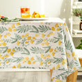 GLORY SEASON Machine Washable Flowers and Leaves Printed Tablecloth Oblong Table Cover for Outdoor Indoor Dining Parties Dining Patio Kitchen Decor RectangleTable Cloth