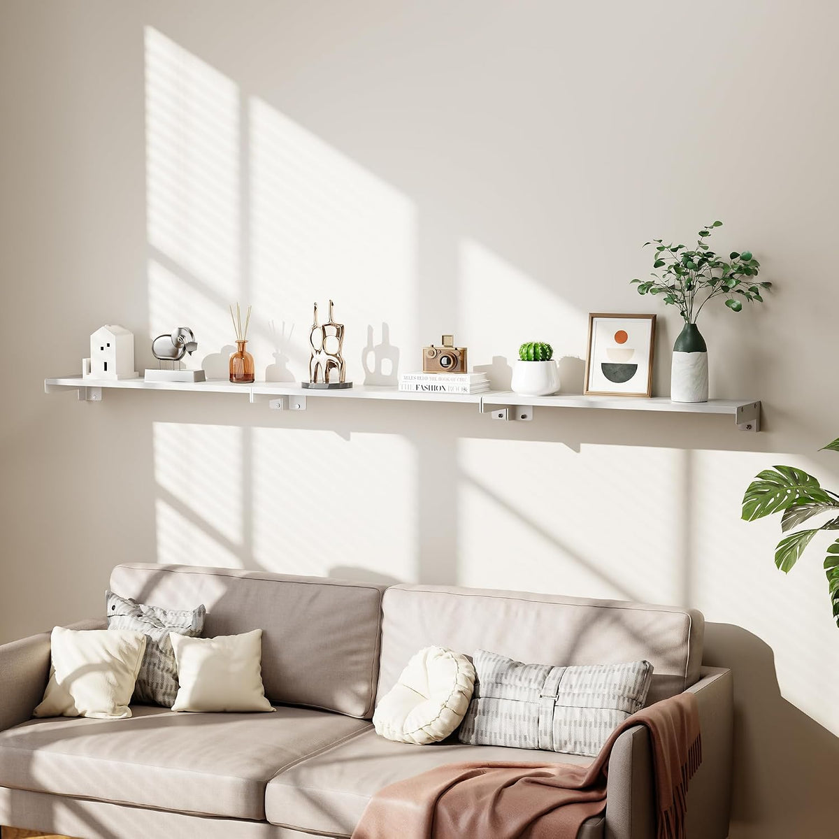 Floating Shelves for Wall, Shelves for Decor Storage,3Pcs 16'',White