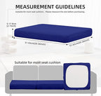 14Pcs Outdoor Cushion Covers, Patio Cushion Covers, Stretch Elastic Slipcovers - Image 2