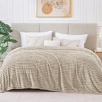 BEDELITE Fleece Blanket Queen Size – 3D Ribbed Jacquard Soft and Warm - Image 7
