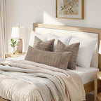 MIULEE Pack of 1 Light Brown Long Body Lumbar Decorative Throw Pillow Cover - Image 2