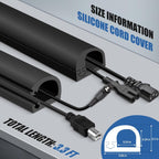 Silicone Cord Covers for Wires on Wall Cord Hider Self-Adhesive