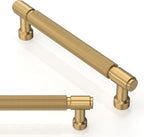 2 Pack Champagne Bronze Knurled Cabinet Pulls 5 Inch(128mm) Kitchen Cabinet Handles Cabinet Hardware Drawer Pulls