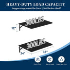 Dogsky 2-Pack Large Wall Mounted Shelf 3x2Ft (36x24In) - 600lbs Capacity