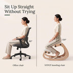 NYPOT Ergonomic Kneeling Chair with Adjustable Seats - Knee Chair for Posture Correction & Kneel Rocking Stool for Desk - Back Pain Relief for Home and Office, Supports 250 pounds - 5 Years Warranty