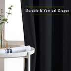 NICETOWN Black Blackout Curtains 36 inch Curtains - Image 5