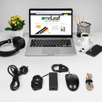 OneLeaf 110PCS Reusable Cable Ties, Adjustable 8-inch Cord Organizer Ties, Multi-purpose Hook Loop Cable Management Wire Ties for Organizing Home, Office, Data Centers, Black (Pack of 2)