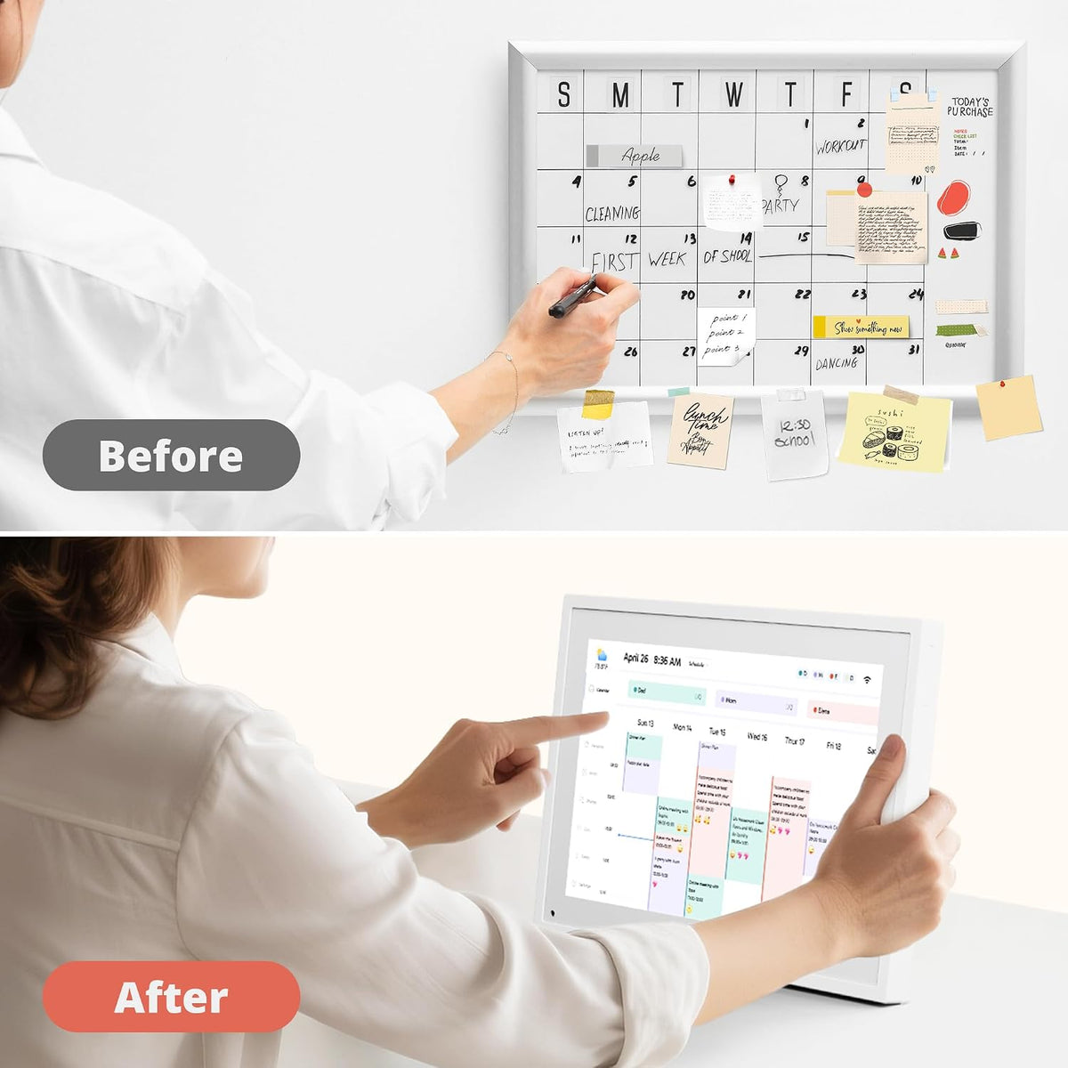 Digital Calendar 10" Touch Screen Smart Family Chore Chart No Subscription