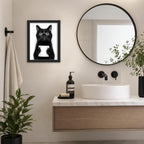 Framed Funny Bathroom Wall Art