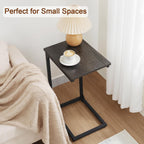 AMHANCIBLE C Shaped End Table Set of 2, Couch Side Table that Slide Under