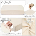 Newwiee 8Pcs Patio Cushion Covers Stretch Outdoor Cushion Cover Replacement - Image 3