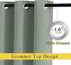 NICETOWN Blackout Sage Green Curtains & Drapes - Image 3