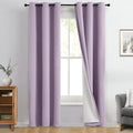 Yakamok 100% Blackout Curtain Panels 96 inches Cold and Light Blocking Drapes by Yakamok