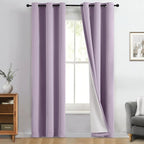 Yakamok 100% Blackout Curtain Panels 96 inches Cold and Light Blocking Drapes by Yakamok