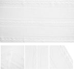 Artoid Mode White Rustic Cotton Linen Table Runner 13x72 Inch