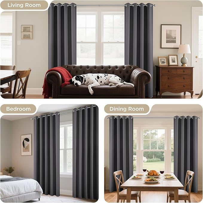 Joydeco Blackout Curtains 45 Inch Length 2 Panels Set, Thermal Insulated Long - Image 6