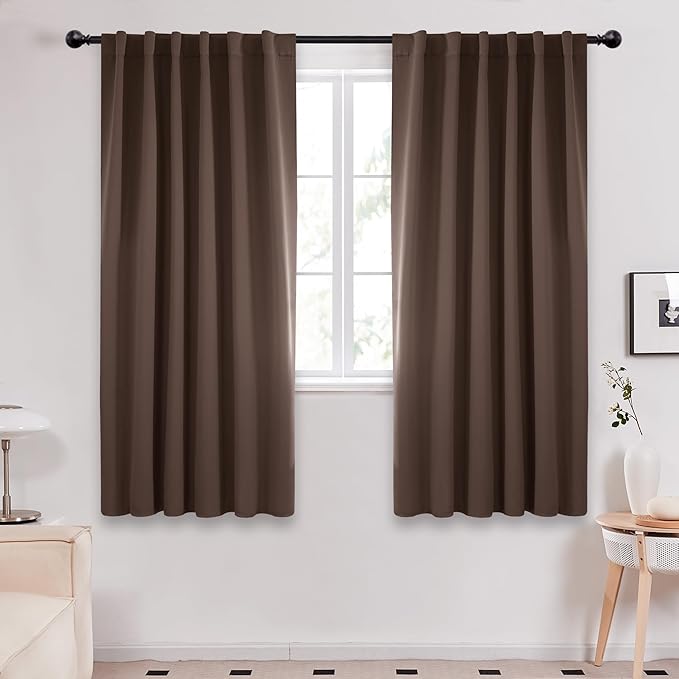 Deconovo Blackout Curtains, Thermal Insulated, W52 x L72 2 Panels, Back Tab by Deconovo