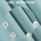 LEMOMO Stone Blue Blackout Curtains 52 x 63 Inch Length/Set of 2 Curtain - Image 4