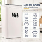 Gorpuire 2-Pack (9.5L | 321 Oz) Extra Large Bulk Food Storage Containers