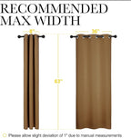 NICETOWN Sleek Blackout Curtains 63 inches Length - Image 7