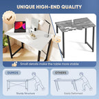 DUMOS 32 Inch Small Computer Desk, Home Office Desks for Bedroom, White