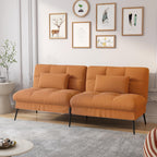 COMHOMA Futon Sofa Bed, 72″ Convertible Sleeper Sofa, Upholstered Loveseat