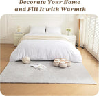 ThreadGlobe Fluffy Faux Rabbit Fur Rug 6'x9', Cloud-Soft Rugs - Image 6