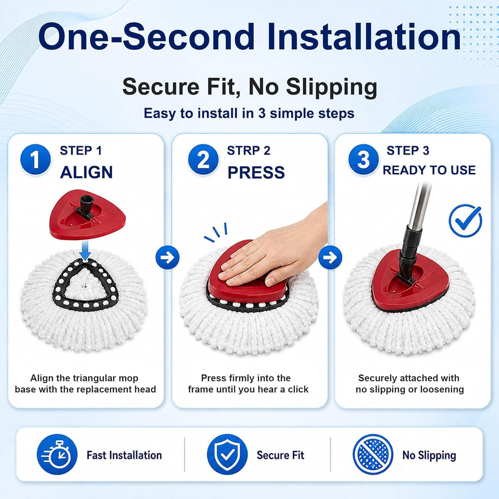 10Pack Spin Mop Replacement Heads,100% Microfiber,Household Floor Cleaning