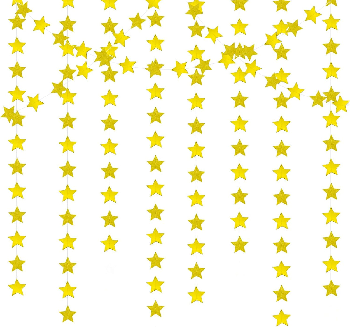 Disco Silver Party Decorations Garland-Hanging Birthday Paper Star Streamer Banner,Bachelorette Engagement Bridal Shower Wedding Christmas New Years Graduation 52FT Supplies Joylune