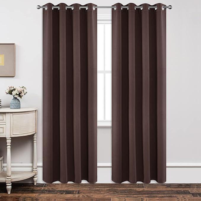 Joydeco Blackout Curtains 84 Inch Length 2 Panels Set, Thermal Insulated Long by JOYDECO