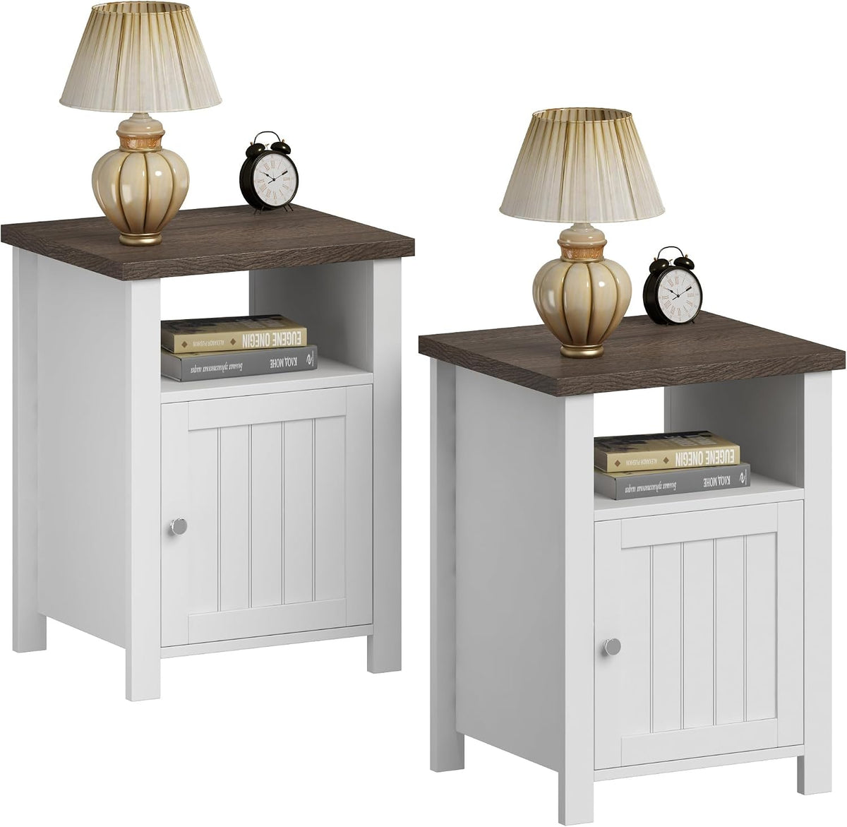 ChooChoo Farmhouse Nightstands with Storage