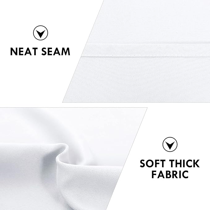 DWCN White Short Room Darkening Curtains - Image 6
