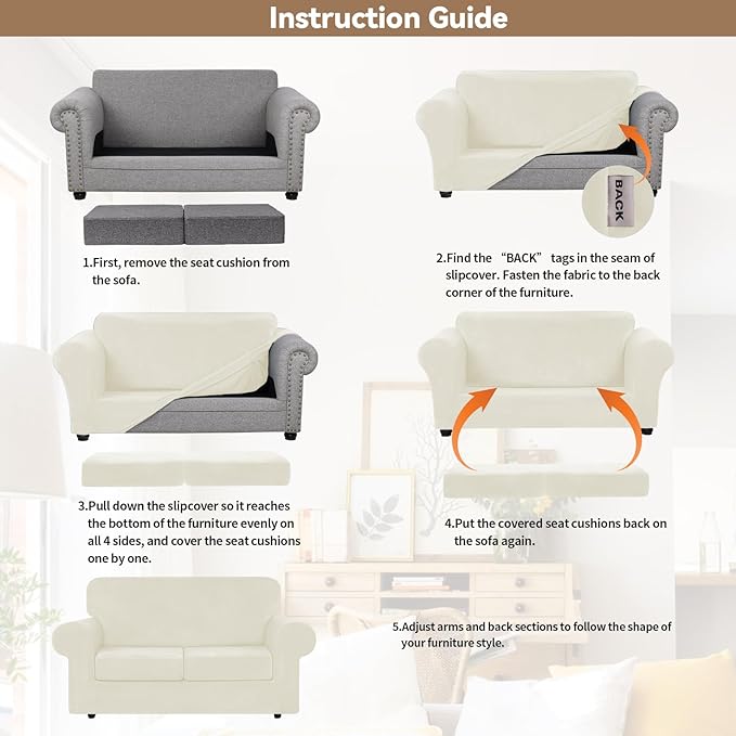 WEERRW Velvet Couch Covers for 2 Cushion Couch Sofa - Image 6
