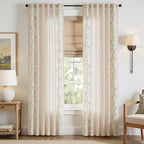 jinchan Evelyn Embroidered Linen Curtains - Image 2