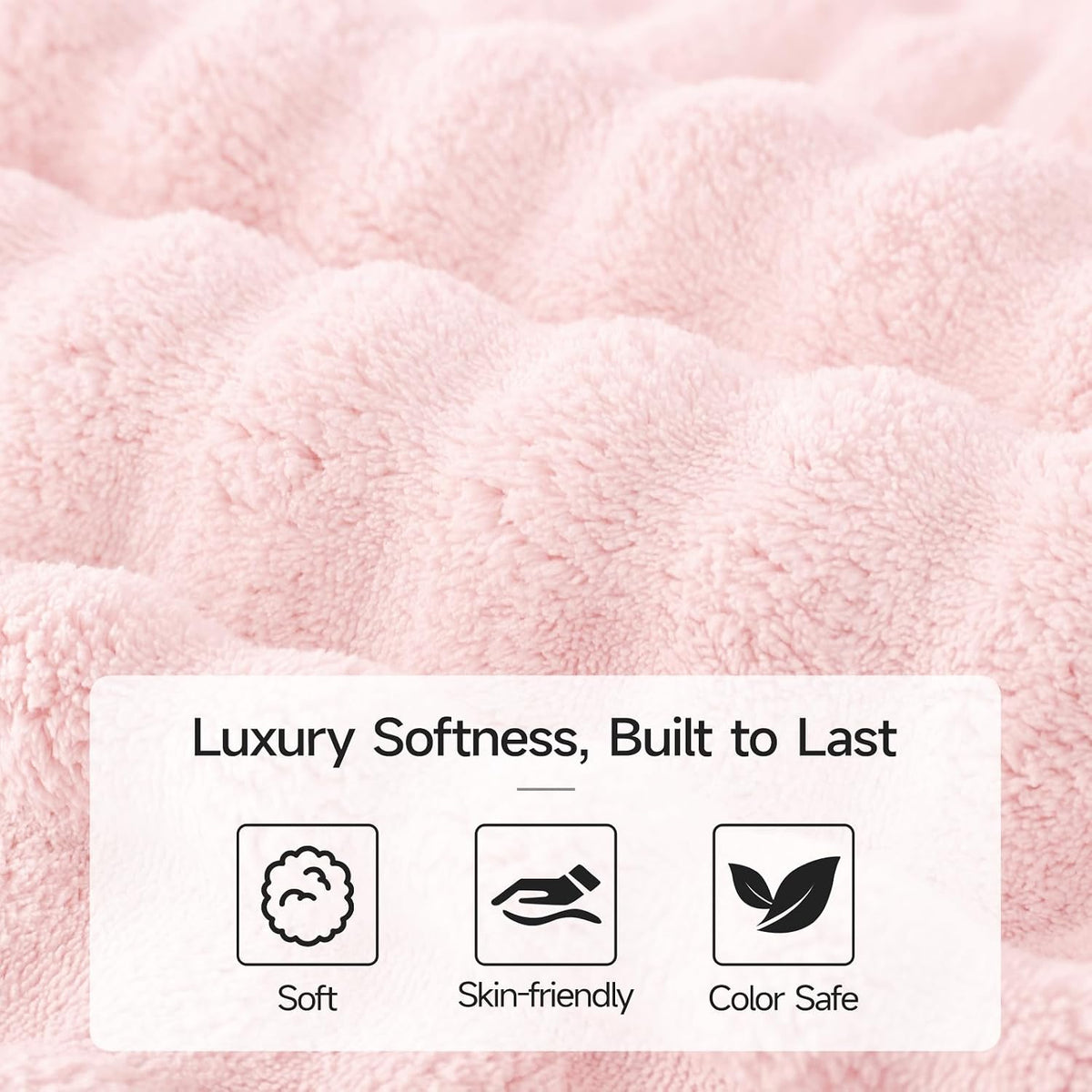 REDKISS 8 Piece Microfiber Bath Towel Set,2 Bath, 2 Hand, 4 Washcloth, Pink