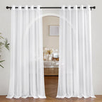NICETOWN Voile White Sheer Curtains 84 inches Long by NICETOWN