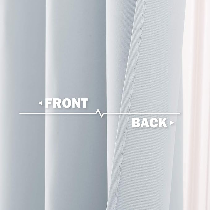 NICETOWN Greyish White Kitchen Curtain Panels - Image 5