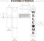 Perfnique Welcome sign for front porch standing, 47 x 7.9 Inch Wooden Leaner Sign with 10 Interchangeable Designed Icons, Seasonal Decor for Spring Easter Fall Christmas(Black)