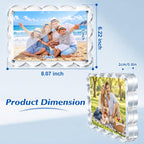 5x7 Acrylic Picture Frame 3 Pack, 10+10mm Magnetic Scalloped Frame