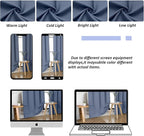 Simplebrand Ava Denim Blue Short Blackout Curtains - Image 9
