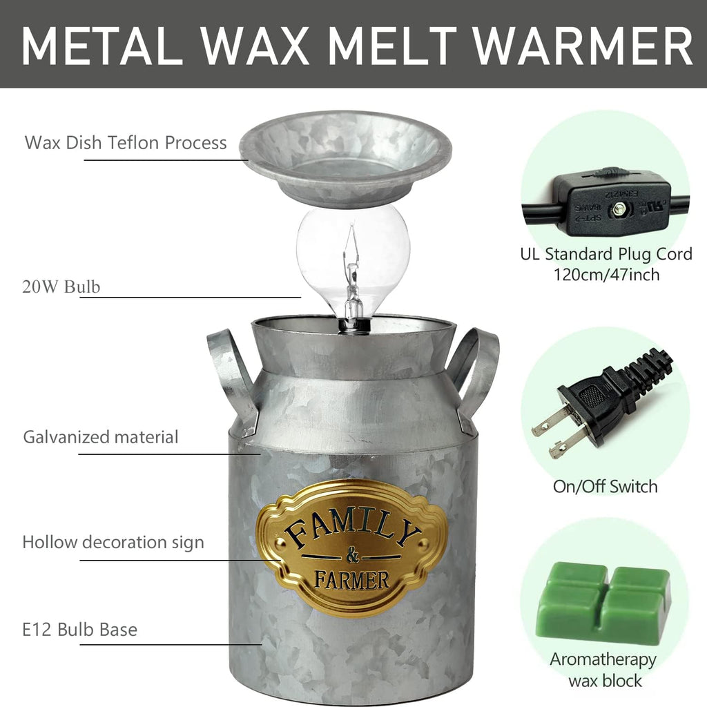 NAFANG Galvanized Electric Wax Melt Warmer,Wax Warmer for Scented Wax
