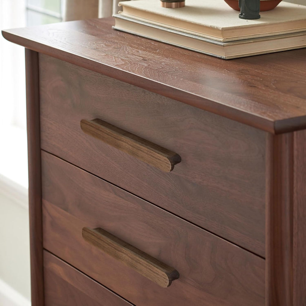 3 3/4 in Walnut Wood Kitchen pulls cabinets Handles Furniture Dresser Wardrobe Cupboard Drawer Handles 2 pcs